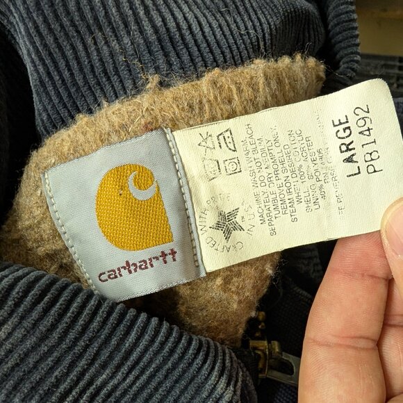 Vintage CARHARTT Insulated Blanket Canvas Jacket MADE IN USA Size Large - Picture 7 of 8